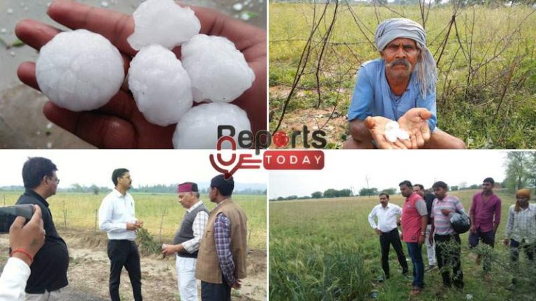 तीर्थनगरी के इतिहास में पहली बार गिरा डेढ़ पाव का ओला, हजारों हेक्टेयर भूमि पर बिछ गई बर्फ, डीएम के निर्देश पर सभी एसडीएम निकले फील्ड में