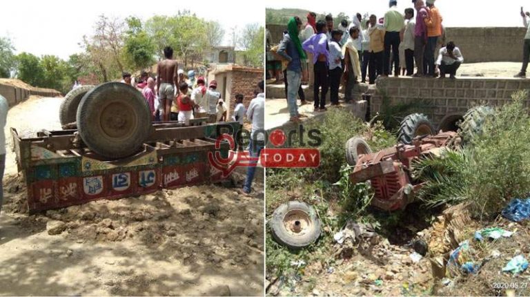 ट्रैक्टर ट्राली पलटने से चालक की मौत