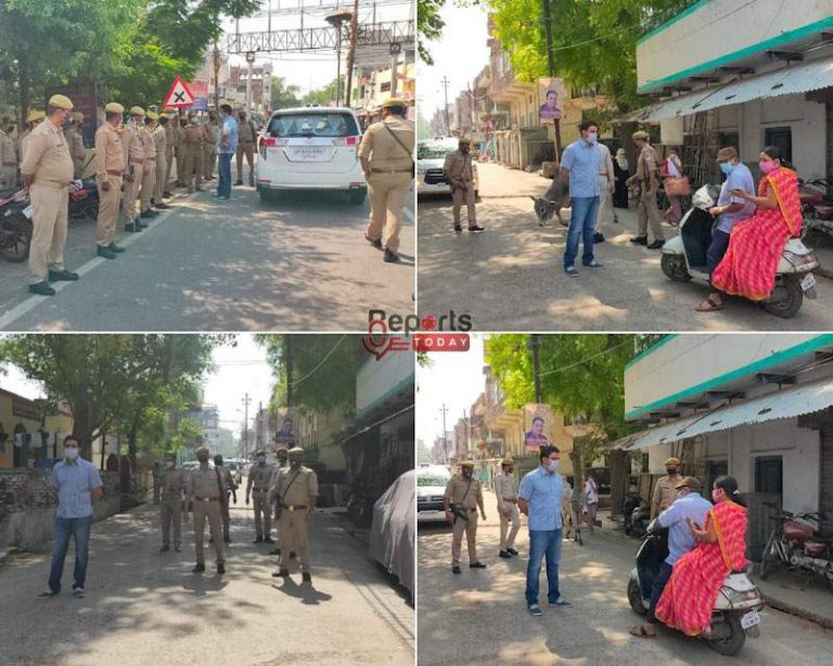 पुलिस अधीक्षक ने किया हॉटस्पॉट क्षेत्रों का आज निरीक्षण