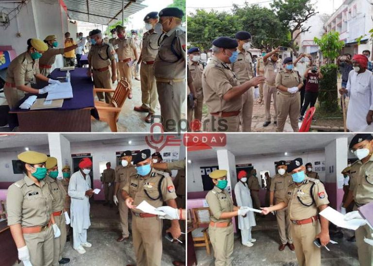 अपर पुलिस महानिदेशक प्रयागराज जोन प्रयागराज ने किया थाना मौदहा का मानसून निरीक्षण