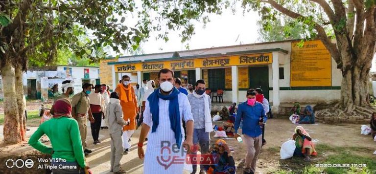 साँसद व विधायक प्रकाश द्विवेदी भ्रमण कर मदद कर रहे गरीबों की