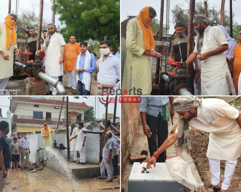 सदर विधायक प्रकाश द्विवेदी व साँसद आर.के.पटेल ने किया कुएं का लोकार्पण