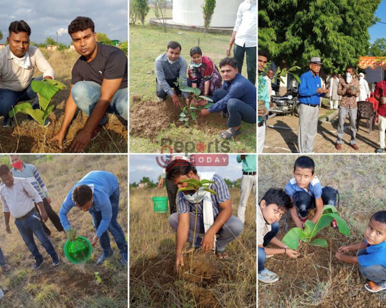 समाजसेवियों ने मनाया विश्व पर्यावरण दिवस … मुक्तिधाम बांदा में रोपे पौधे